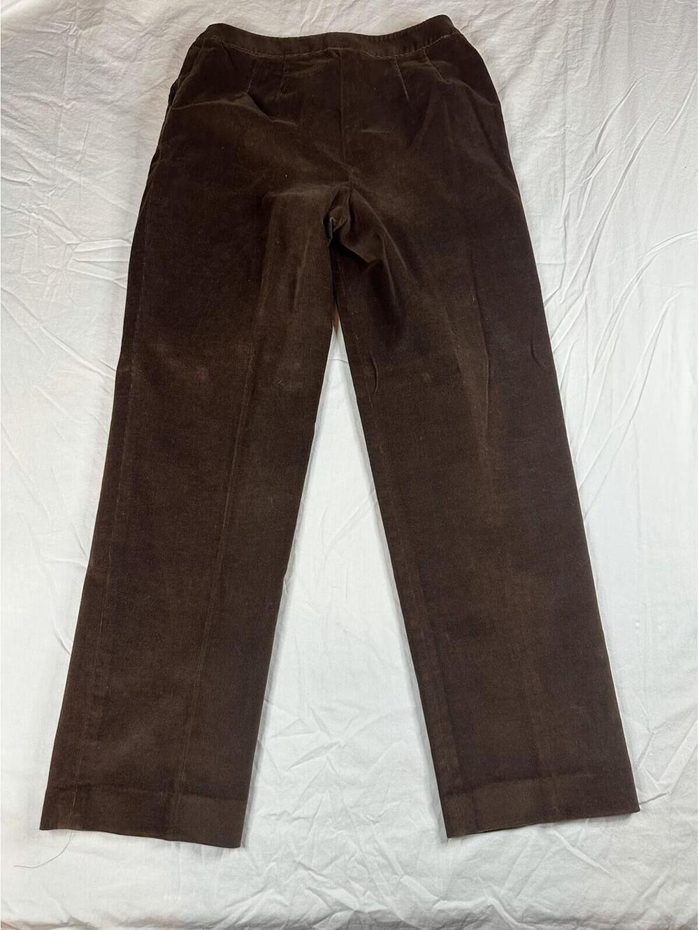 ✨🤎 Vintage Chocolate Brown Corduroy Pants Classic Straight Leg 🤎✨ - Picture 4 of 11